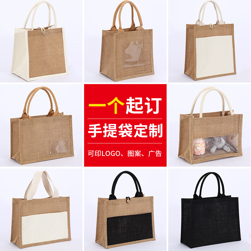 Bolsa de mano logotipo al por mayor moda para salir bolsas de almuerzo de estudiantes bolsas de almuerzo bolsas de regalo bolsas de lino bolsas de lona