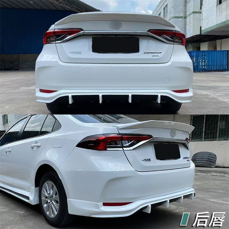 Suitable for 19-23 Corolla Models: Front Lip, Front Spoiler, Side Skirts, Rear Lip, Rear Spoiler, Lower Skirt, Black Warrior