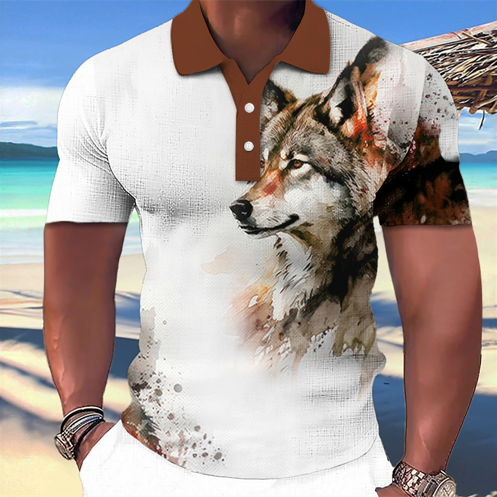 2025 nuevo estilo europeo y americano transfronterizo Amazon tendencia casual camisa POLO de manga corta de alta calidad para hombres MB13