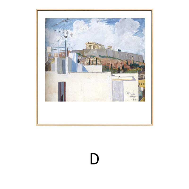 Spiros Niche Light Luxury Art Decorative Painting Living Room Painting Dining Room Square Landscape Painting Bedroom Mural Painting