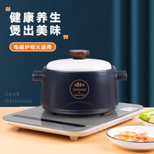 砂锅电磁炉专用轻奢奶锅炖锅燃气灶通用煲汤家用两用陶瓷煲小沙锅
