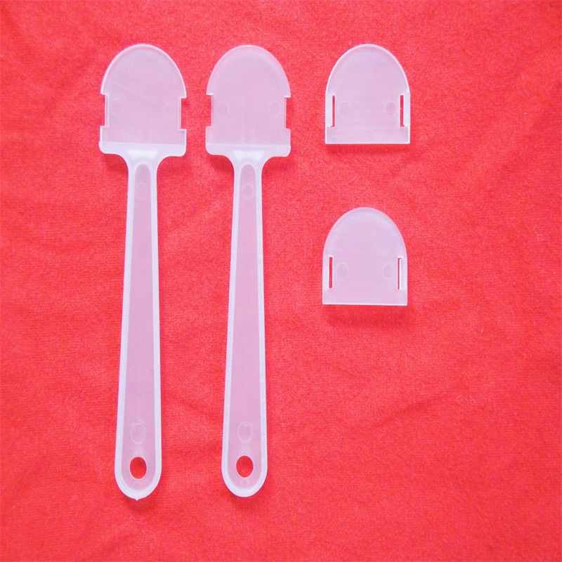 扇子透明塑料手柄迷你广告扇子配件手柄团扇手柄扇diy塑料柄批发