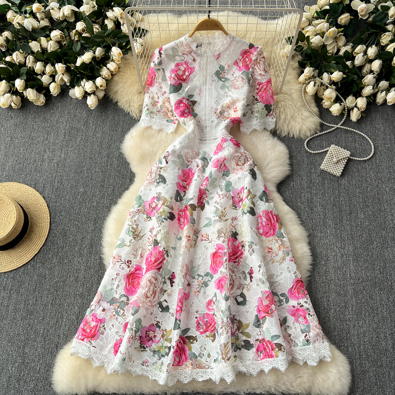 summer retro elegant lace fitted brace