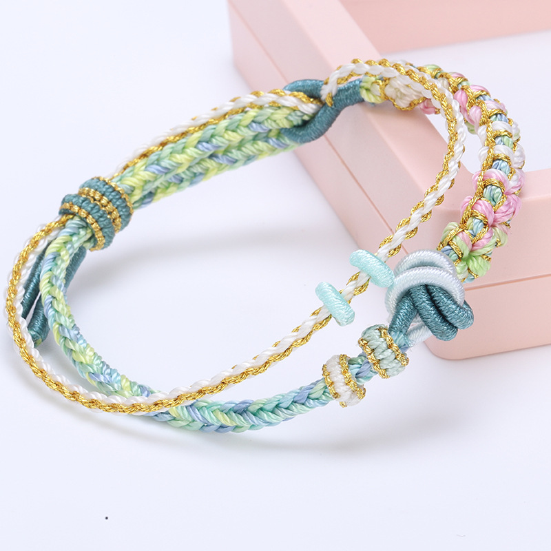 Double-Layer Hand Rope, Small Fresh Hand Rope, Semi-Finished Product, Beaded Hand-Woven Rope, New Red Rope, Popular Rope on Xiaohongshu