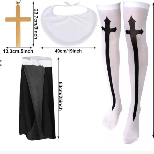 クロスボーダー热い贩売ハロウィーンの修道女の服のスーツの祝日のパーティーの役は服の道具の服装のアクセサリーを演じます。|undefined