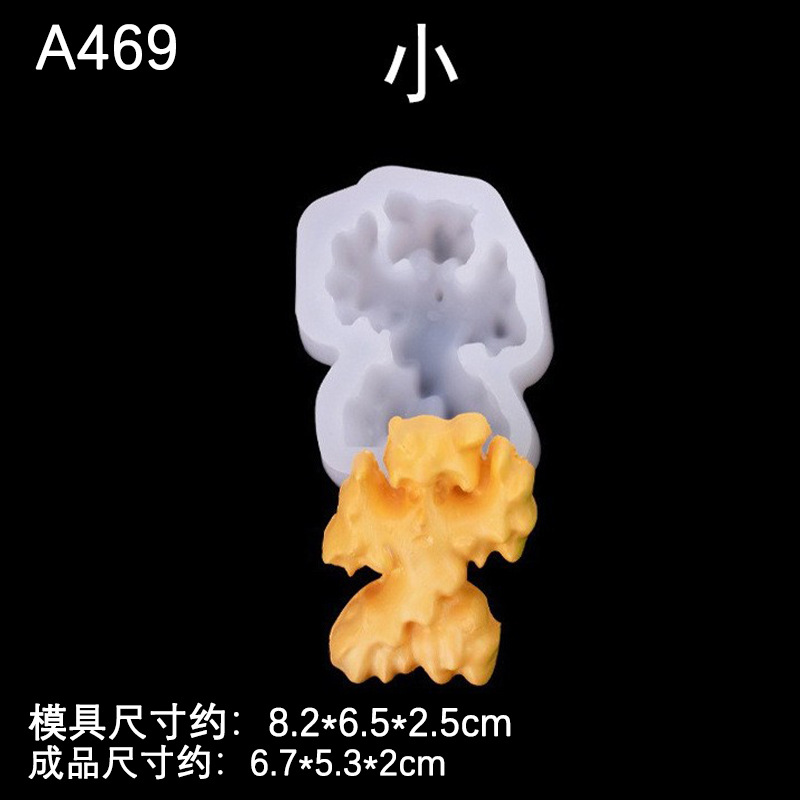 Grande y pequeño tridimensional monstruo de dibujos animados molde de silicona creativo hecho a mano jabón aromaterapia vela molde yeso epoxi molde