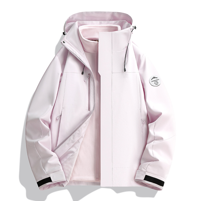 New spring and autumn hiking jacket, outdoor windproof and waterproof outerwear, simple and casual style, unisex, suitable for couples, workwear-inspired windbreaker
