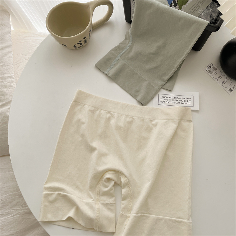 Summer Thin Safety Pants Women's Anti-walking Outer Wearing Bottoming Shorts Solid Color Traceless Abdominal Non-curling Safety Pants