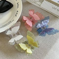 炫彩镶钻双层蝴蝶结抓夹女小众轻奢高级感发夹后脑勺半扎发发抓新