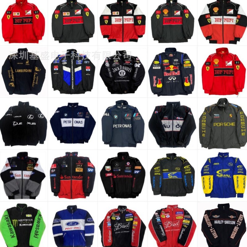 Spring, Summer, and Autumn New F1 Embroidered Thin Racing Jacket American Style Trendy Hip-Hop Cross-Border Ferrari Jacket Custom-Made Spring, Summer, and Autumn New F1 Embroidered Thin Racing Jacket American Style Trendy Hip-Hop Cross-Border Ferrari Jacket Custom-Made