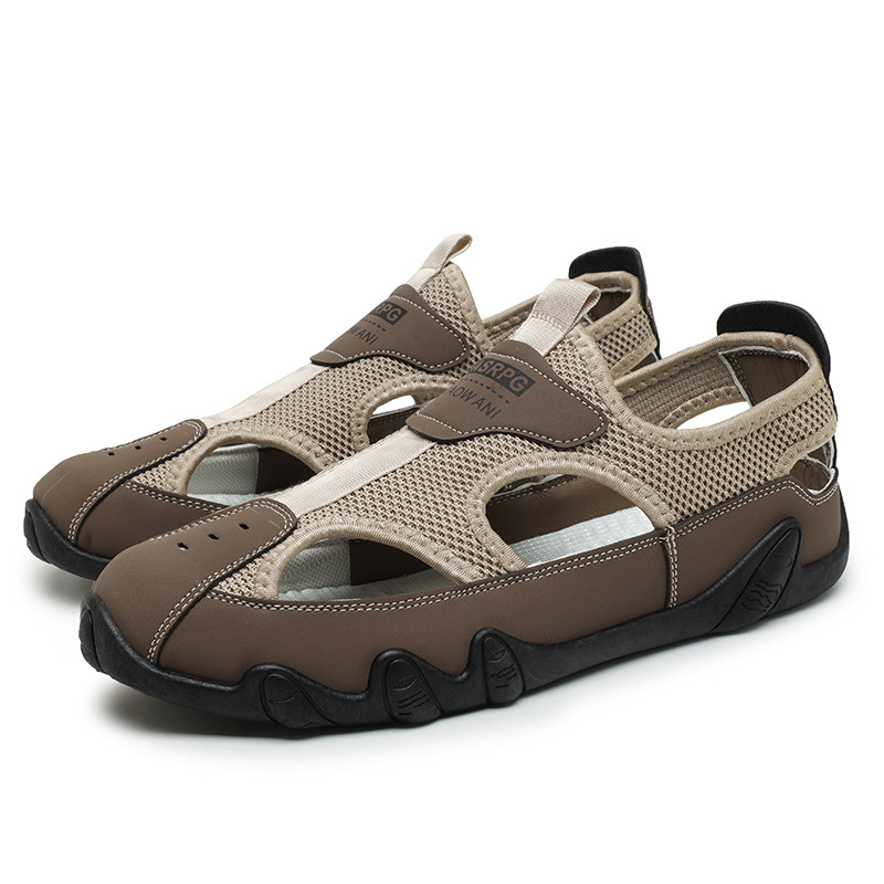 Zapatos de hombre de verano nuevo agujero sandalias hombre hueco agujero respirado zapatos de conducción sandalias de moda hombre image 6