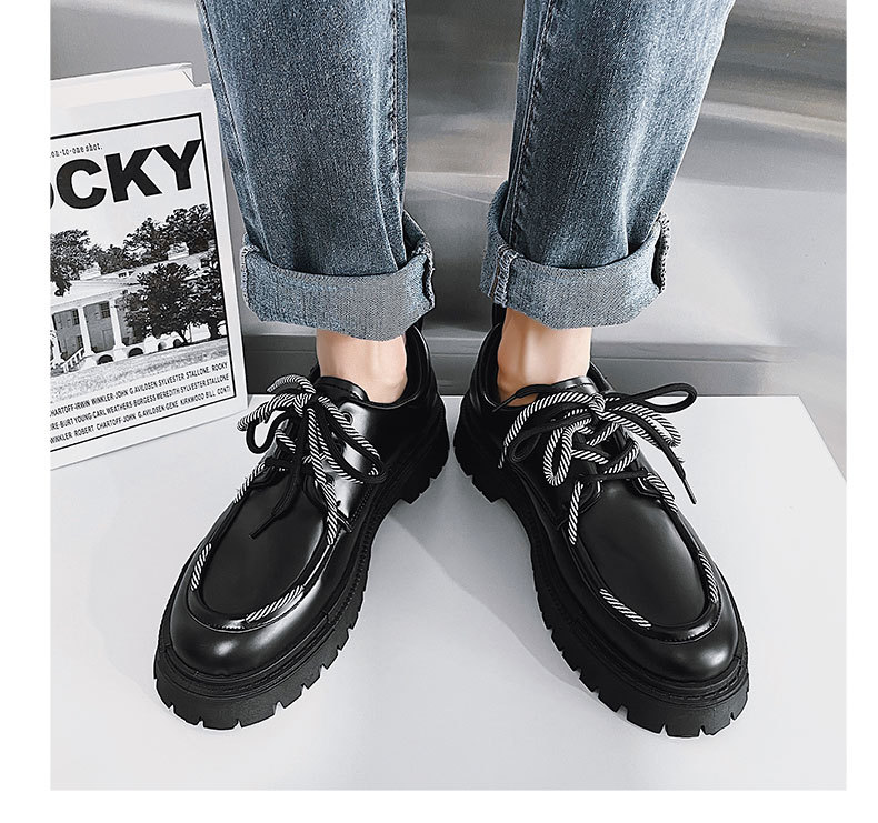 Men Derby Formal Synthetic Leather Pointed Toe Round Toe Wedding Casual Footgear Shoes_voghion.com