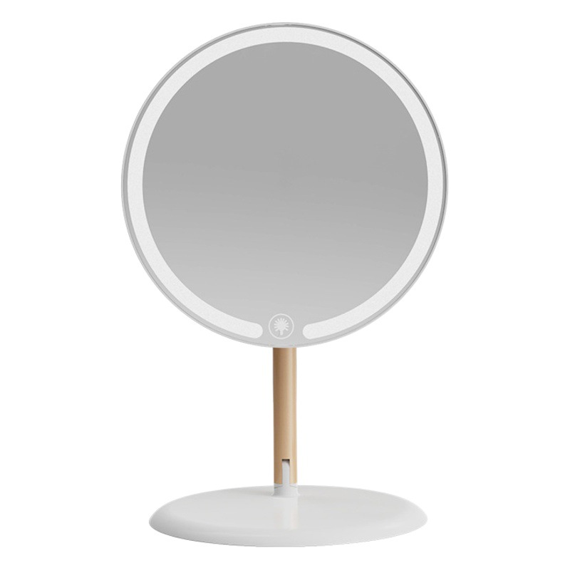 Espejo de maquillaje de doble eje con luz, espejo de vestidor de belleza LED inteligente, espejo de maquillaje de escritorio con luz, espejo plegable de dormitorio