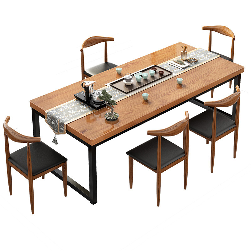 Mesa de té combinación de una mesa y cinco sillas nueva mesa china simple mesa de mesa de conferencias mesa de mesa de té mesa de té balcón