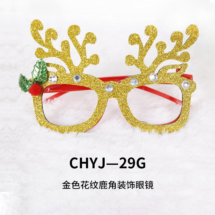 Explosiones transfronterizas de decoraciones de Navidad gafas para adultos niños regalos de Navidad festivos marcos de gafas al por mayor
