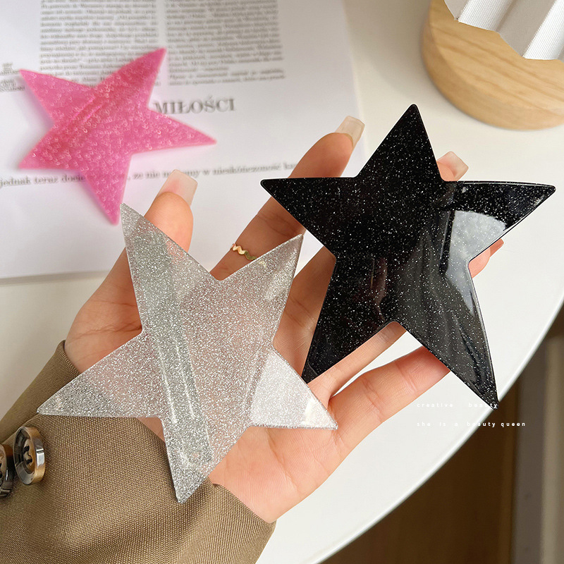 Fashion Pentagram Arylic Alloy Hair Clip 1 Piece display picture 3