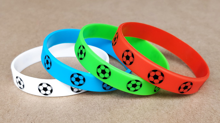 Fashion Circle Football Silica Gel Unisex Bracelets display picture 2