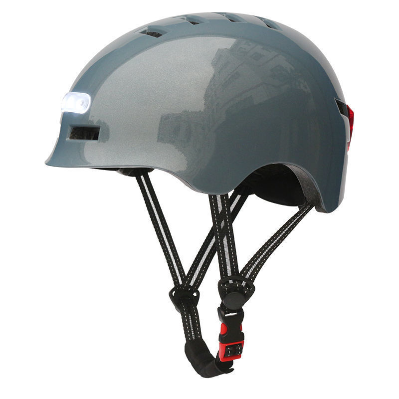 Casco de equitación con luz scooter casco de bicicleta de coche eléctrico luz intermitente de noche casco de equitación