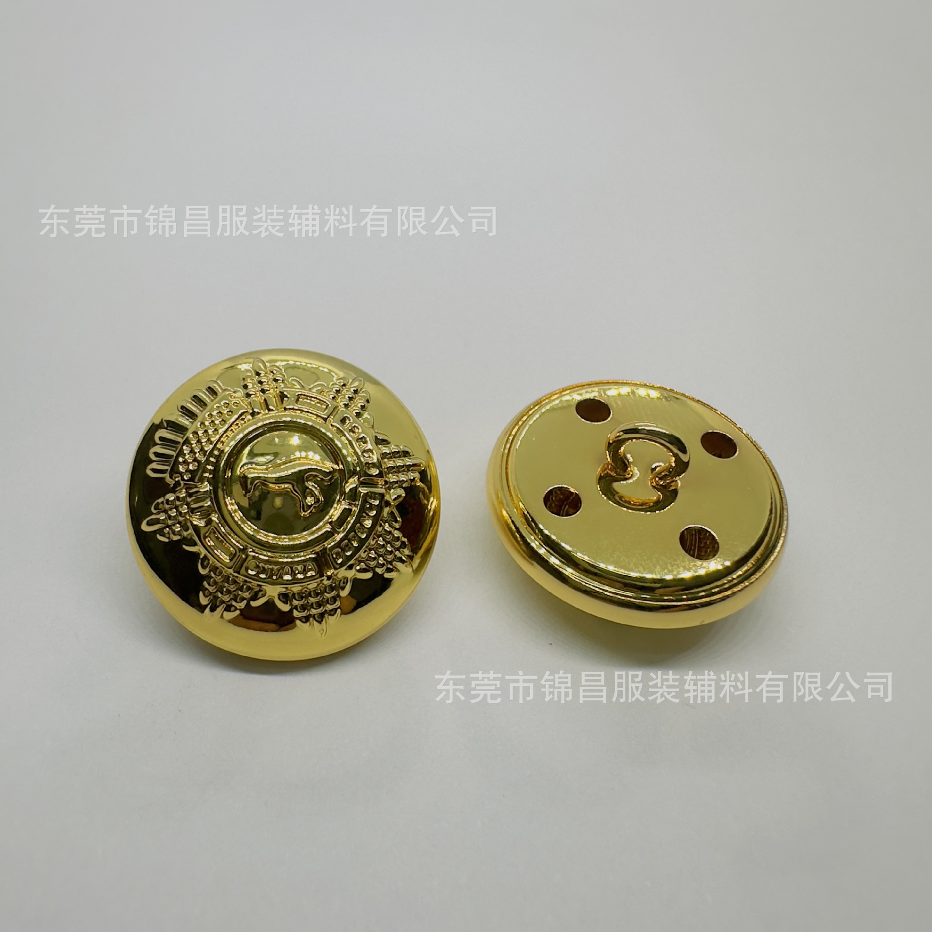 优质铜夹军衣扣手缝钮扣线脚钮来图定制开模可过盐雾水洗欧美测试