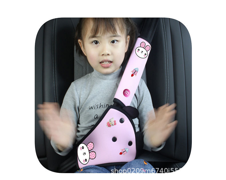 Car Seat Belt Portable Removable and Washable Anti-Stranglehold Pad Cartoon Decorative Shoulder Pad Adjustment Safety Auxiliary Set