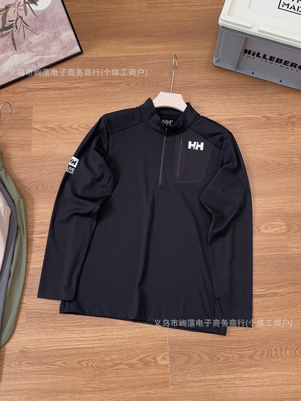 海丽汉森25秋季新款高弹舒棉无缝半拉链长袖打底衫|undefined