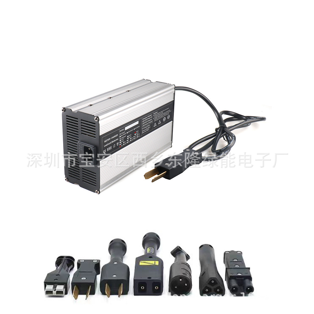 36V12A高尔夫球车美规110V铅酸充电器大小八角crowfoot可选红蓝色