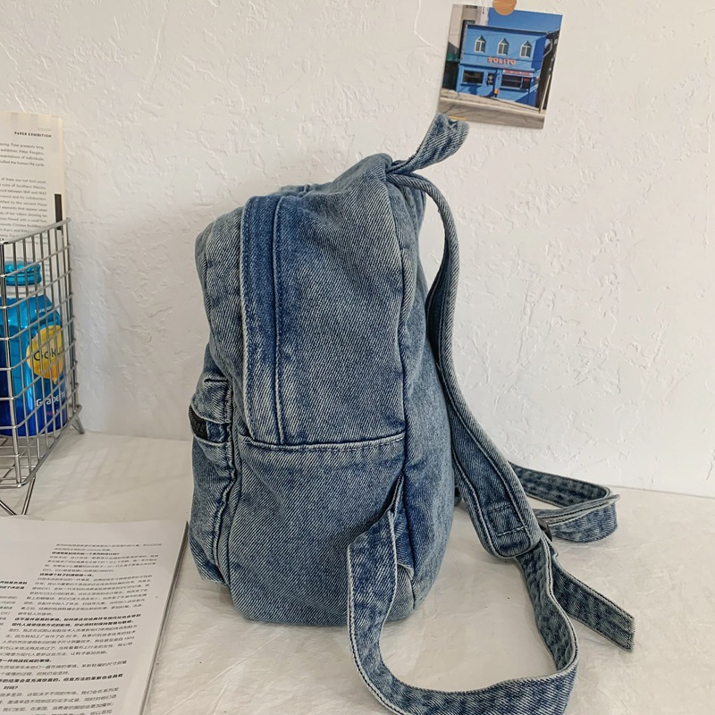 2024 nueva mochila de mezclilla retro japonesa para mujer, mochila de viaje para estudiantes universitarios ligera de moda, mochila escolar de moda