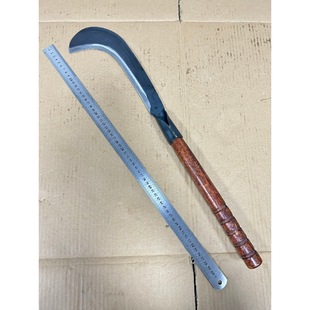 Narrow Fan Sickle, Long-Handled Sickle, Yanxing Large Sickle, Grass Cutting, Corn Harvesting, Curved Knife, Wheat Cutting, Long-Handled Large Sickle