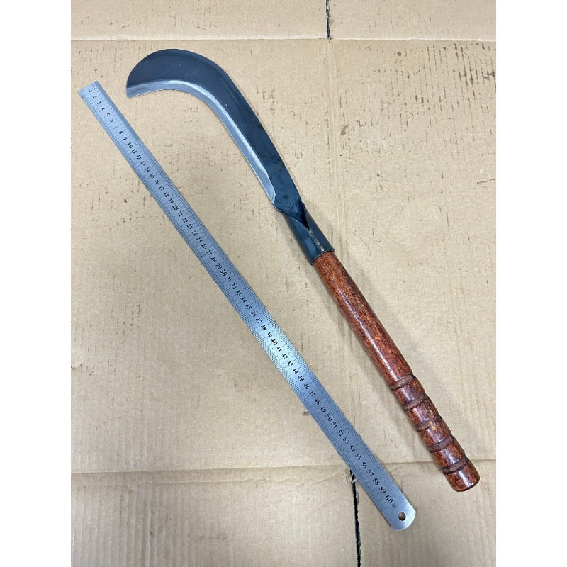 窄扇镰刀长柄镰刀延兴大镰刀割草玉米收割弯刀割麦子长柄大禾镰