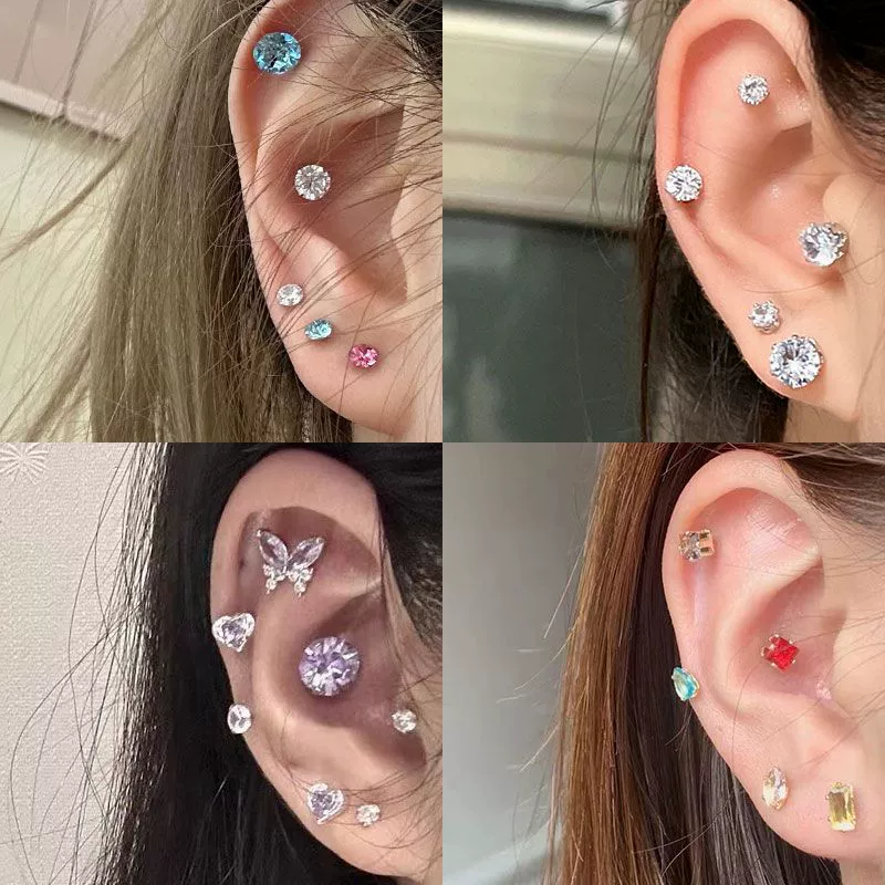 Серьги из циркония, дизайн фуксия, тренд сезона