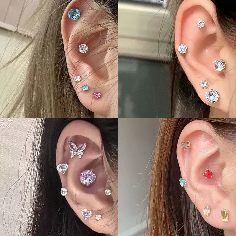 Серьги из циркония, дизайн фуксия, тренд сезона