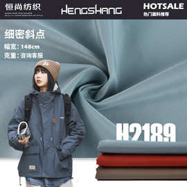 细密斜点涤纶面料 秋冬羽绒服冲锋衣面料 梭织面料批发中大厂家