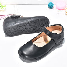 童鞋女童黑皮鞋小学生演出鞋真皮软底表演儿童单鞋女孩花童公主鞋