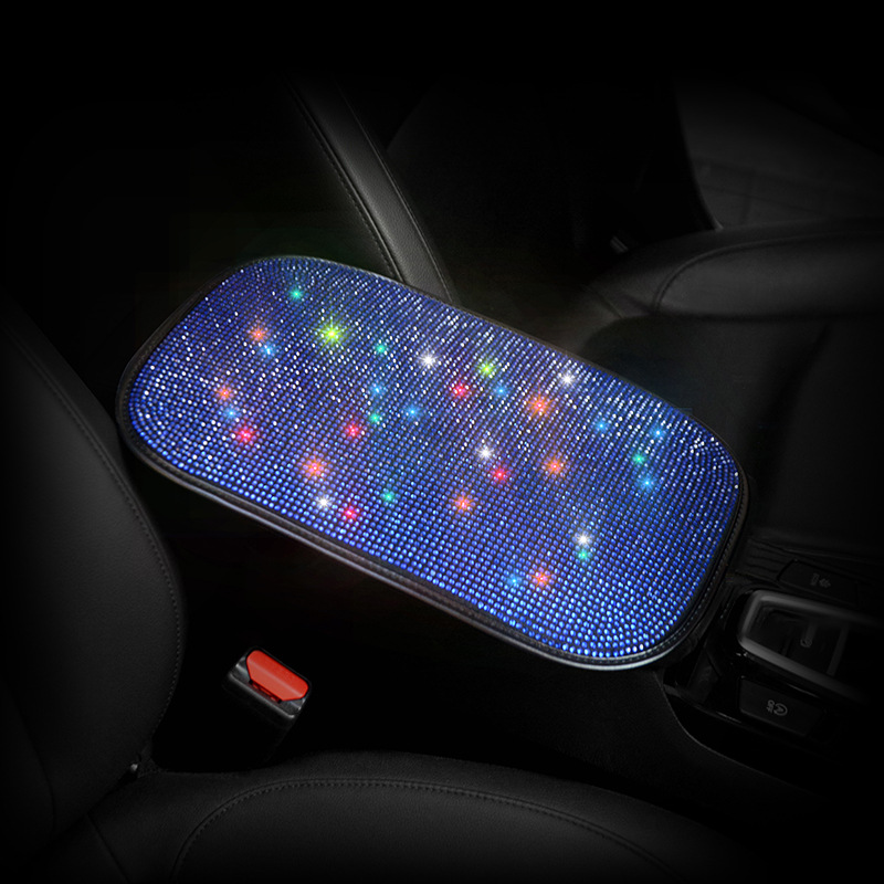 Diamante azul diamante accesorios del coche traje de la cubierta del engranaje del freno de mano hombro cubierta protectora cubierta del volante al por mayor