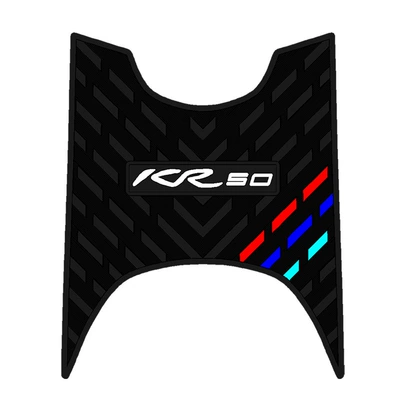 Suitable for Guangyang Kr50 Anti-Slip Foot Pads, Electric Vehicle Waterproof Pedal Pads, Kr50 Rubber Foot Pads, Special for the Vehicle (Electric vehicle foot mat) - kymco-kr50-black-with-black-trim-heavy-duty-rubber-sheet