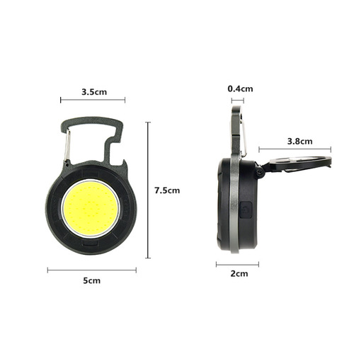 Mini mountain climbing clip light cross-border COB keychain light LED keychain flashlight outdoor convenient handheld flashlight work light