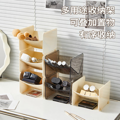 Desktop plastic storage rack transparent tea bag storage box student dormitory simple storage rack capsule coffee storage rack