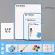 45*60 blue + 1 pen, 1 eraser, 4 magnets, 4 stickers, 1 clip