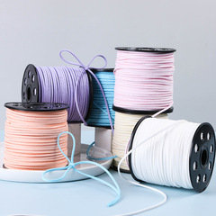 New 0.3CM Colorful Deer Skin Calfskin Lacing Cord Necklace Cord DIY Accessory Shoes Hats Material Square Cord Supplementary Materials