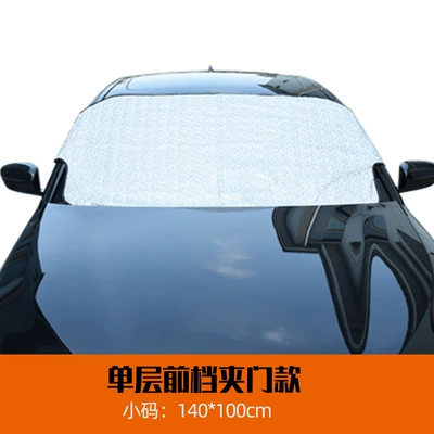 Car Snow Cover, Thickened Car Sunshade, Heat Insulation, Sun Protection, Winter Frost and Snow Protection, Front Windshield Cover, Snow Cover (Car snow shield) - thin-door-clip