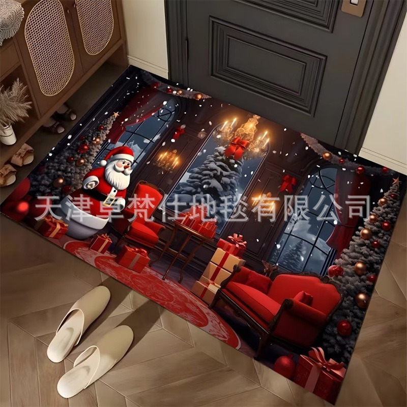 跨境圣诞地垫厨房耐磨易打理脚垫家用卫生间浴室垫入户垫子可批发|undefined
