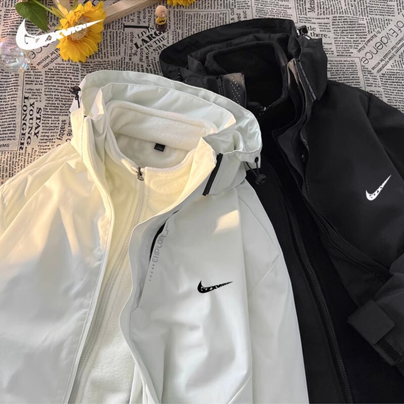 2024 New Brand Fashion Brand Three-in-One Jacket Jacket Men's Outdoor Casual Hooded Autumn and Winter Jacket Spring and Autumn 2024 New Brand Fashion Brand Three-in-One Jacket Jacket Men's Outdoor Casual Hooded Autumn and Winter Jacket Spring and Autumn