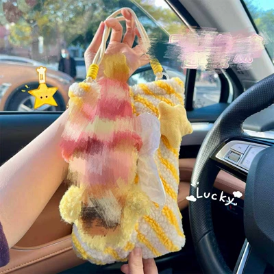 Car tissue box/set Box 2026 Plush Doll - velvet-bag-style-bad-temper
