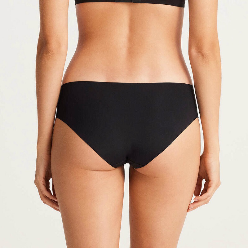 Seamless High-Elastic Brocade Underwear for Women Brazilian Low-Waisted Half-Covering Briefs Panties Beautiful Back and Light