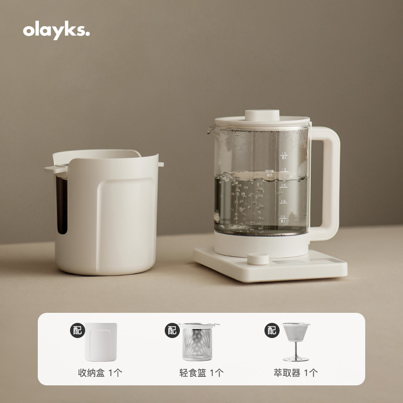 Olayks欧莱克純チタン養生壺家庭用多機能小型オフィス全自動湯たんぽ煮ティーポット|undefined