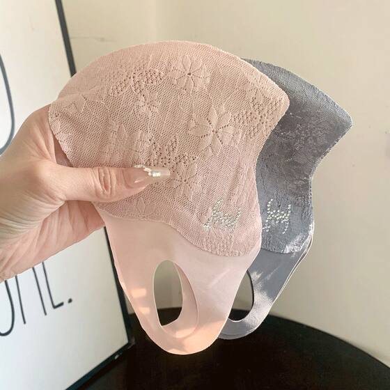 Lace sunscreen mask women's high-value ice silk eye protection breathable lightweight summer UV protection mask washable