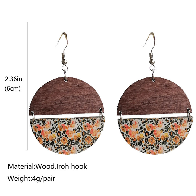 Casual Bohemio Flor Madera Mujeres Pendientes De Gota display picture 1