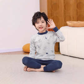 男童A类纯棉内衣套装儿童秋衣秋裤中小童棉毛衫宝宝睡衣家居服冬