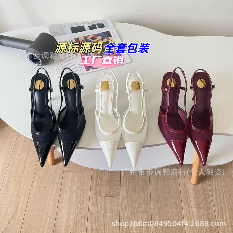 2026 Summer European and American Style Pointed Toe Stiletto Heeled Sandals for Women, Genuine Leather Single Strap High Heels with a Light Luxury and High-End Feel 2026 Summer European and American Style Pointed Toe Stiletto Heeled Sandals for Women, Genuine Leather Single Strap High Heels with a Light Luxury and High-End Feel