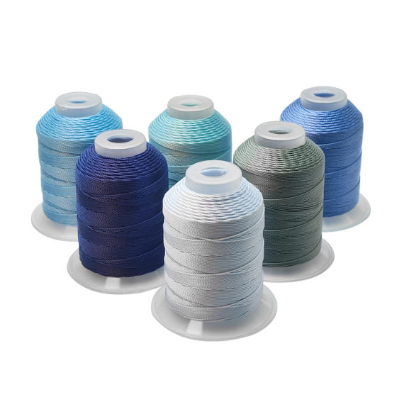 Factory wholesale solid color 12 strands 15 strands handmade special braided thread 100g polyester strand necklace bracelet strand